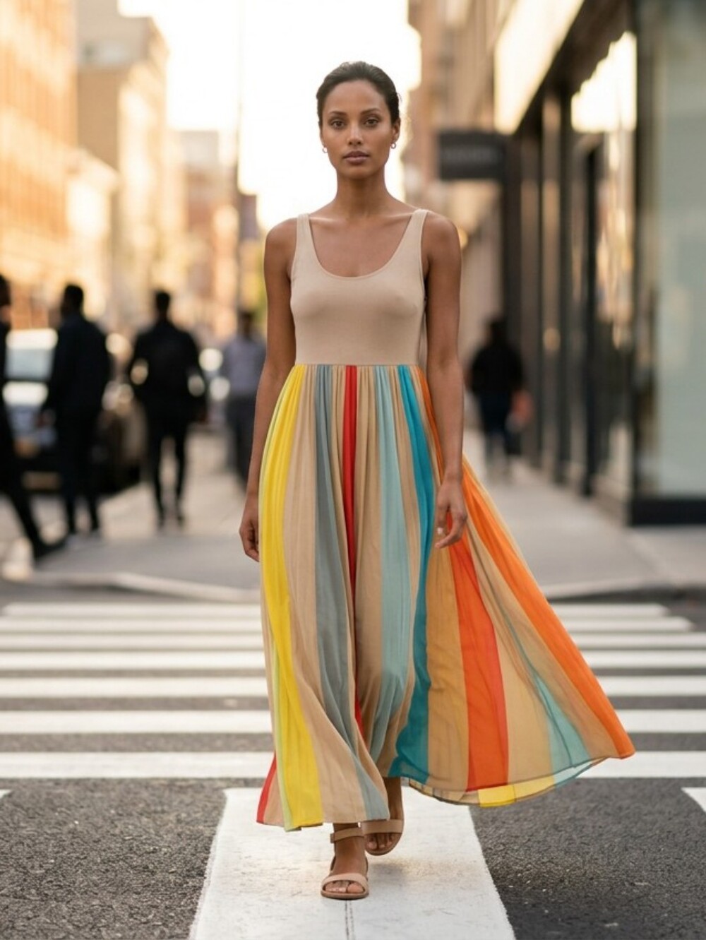 Alice + Olivia Rainbow  Tank Maxi Dress